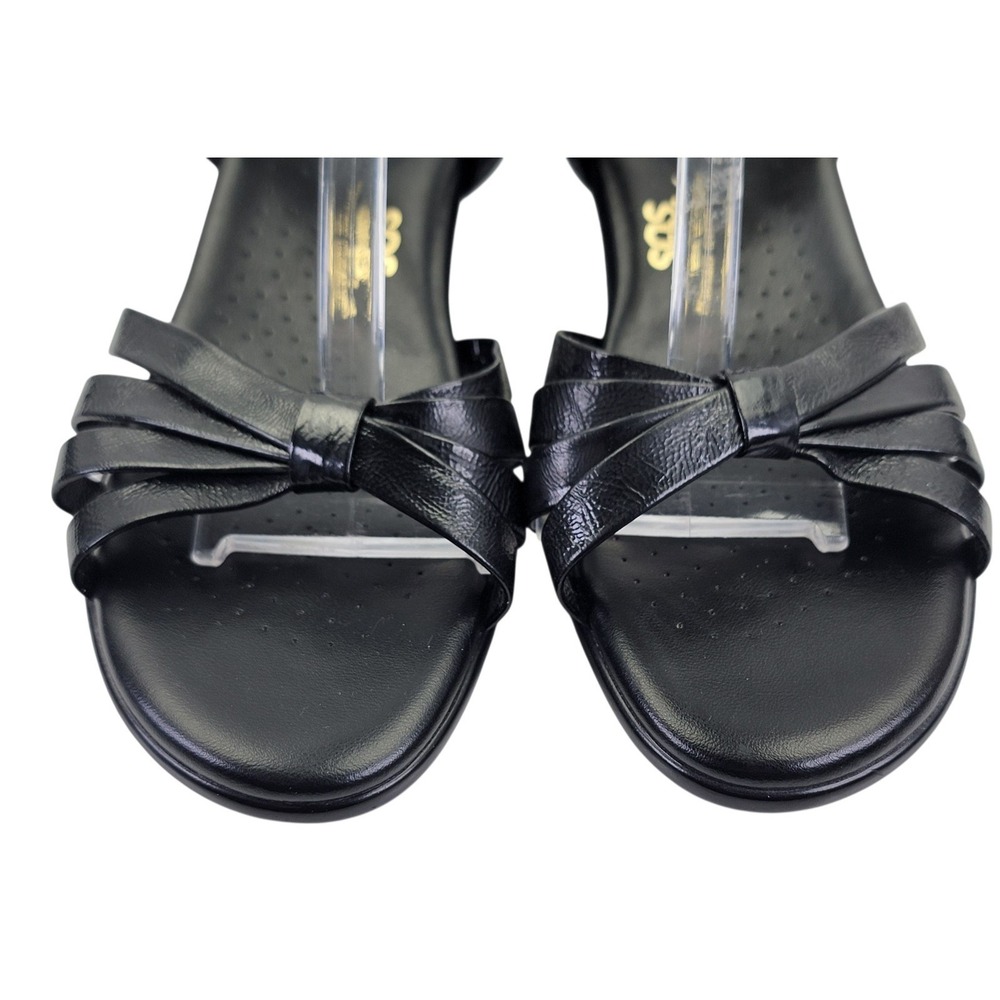 SAS Women's Strappy Quarter Strap Black Patent Leather Wedge Sandals Size 11 S - Picture 6 of 14